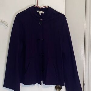 Coldwater Creek Deep Purple jacket, size medium